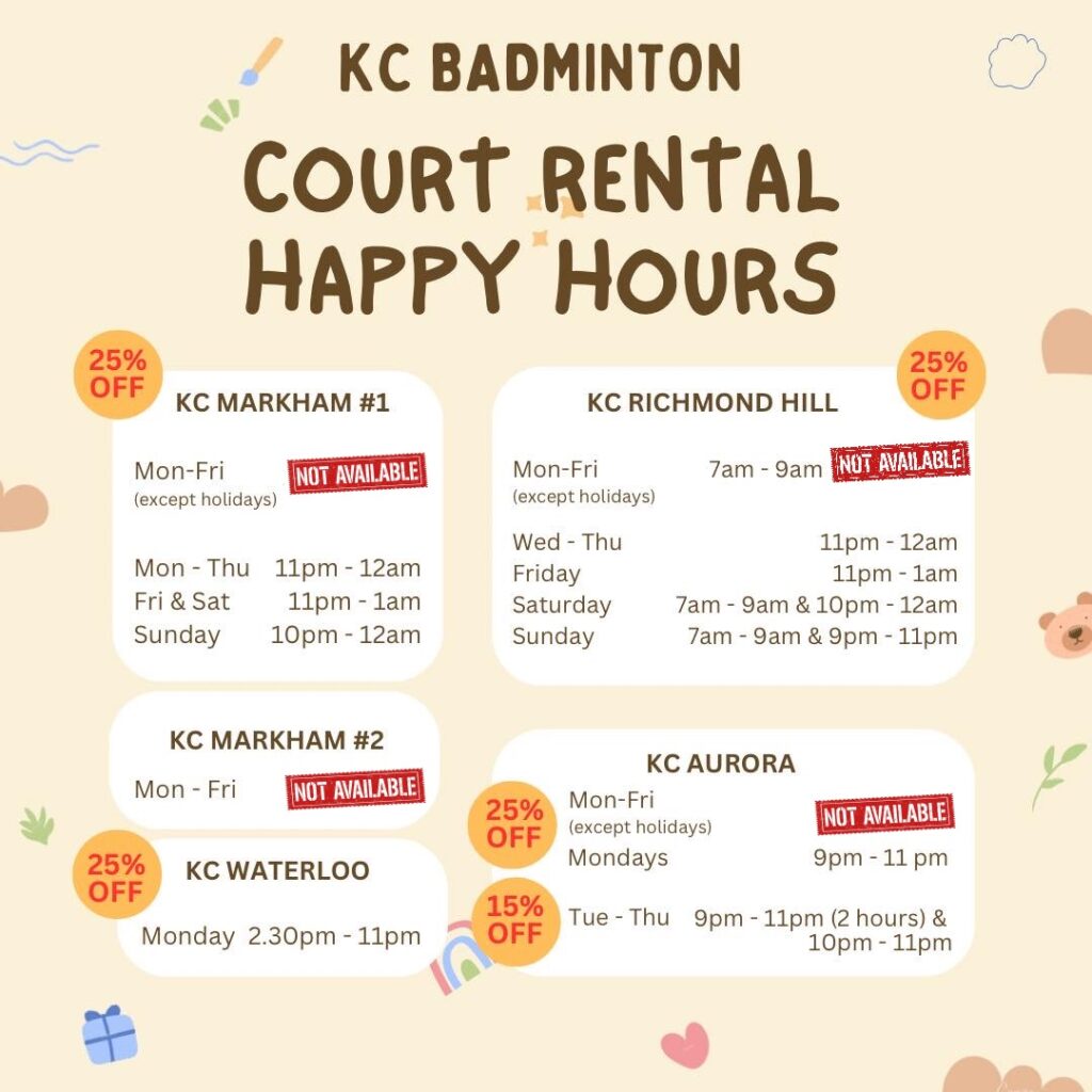 Current Promotions – KC Badminton Club