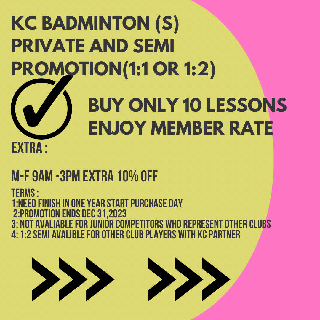 Current Promotions – KC Badminton Club